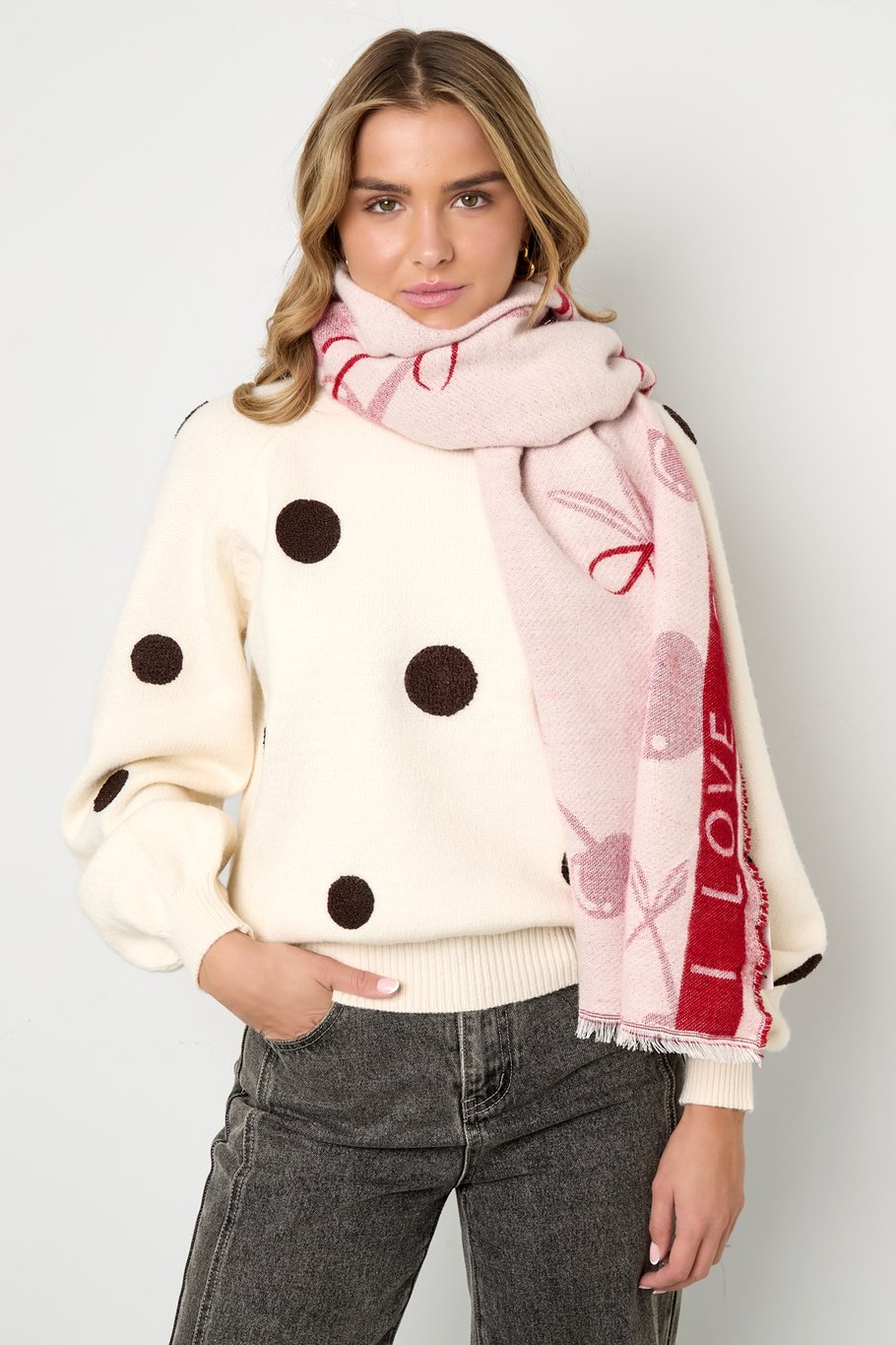 Winterschals Kirsche Casual Acryl Tägliche Accessoires Bild3